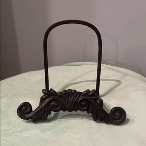 Ornate Black Metal Display Stand